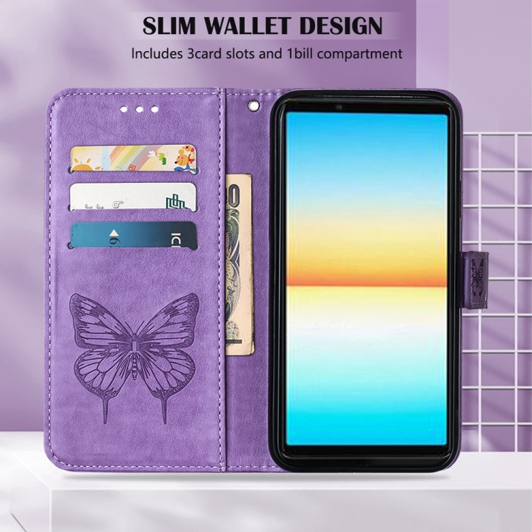 For Sony Xperia 10 IV Embossed Butterfly Leather Phone Case