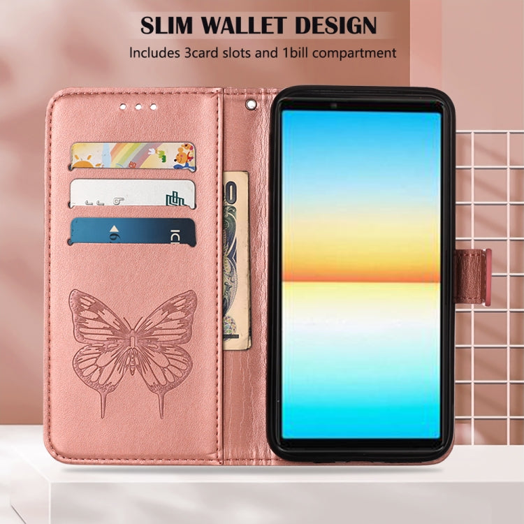 For Sony Xperia 10 IV Embossed Butterfly Leather Phone Case