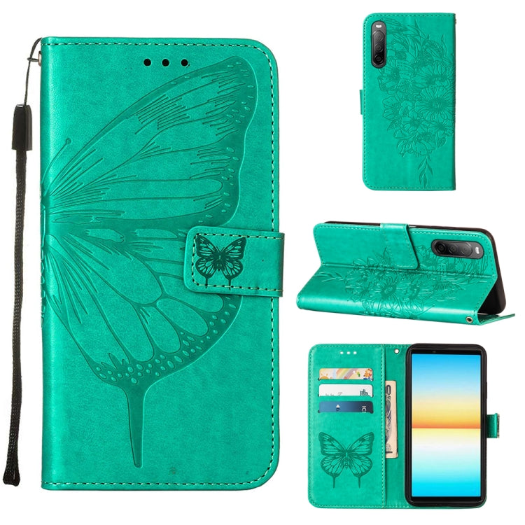 For Sony Xperia 10 IV Embossed Butterfly Leather Phone Case