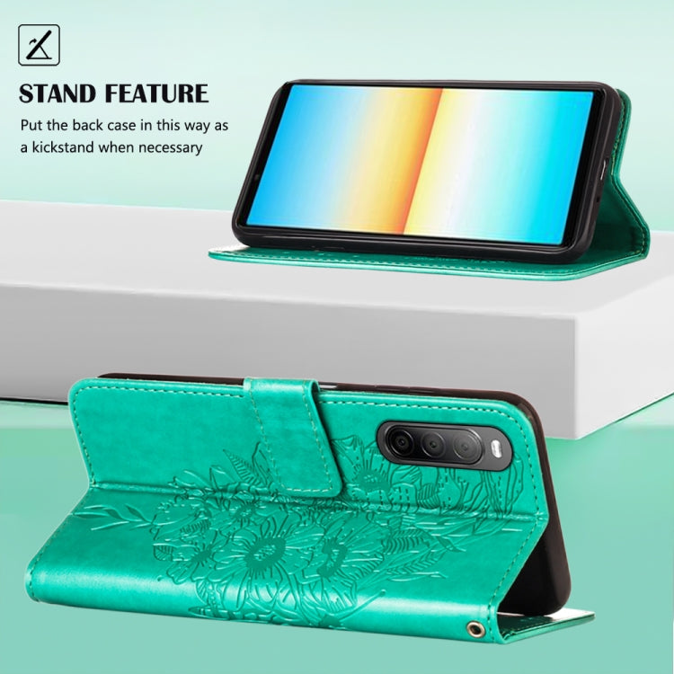 For Sony Xperia 10 IV Embossed Butterfly Leather Phone Case