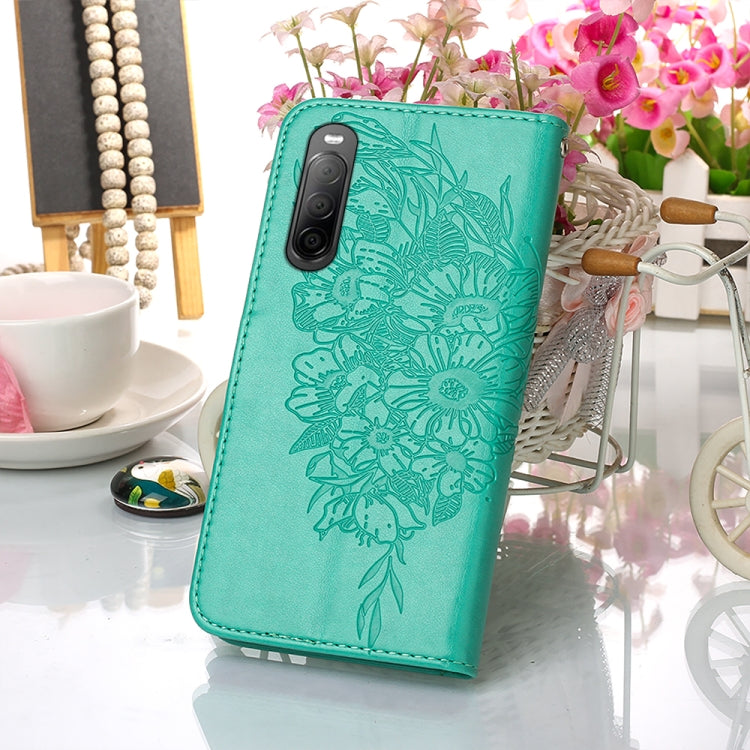 For Sony Xperia 10 IV Embossed Butterfly Leather Phone Case