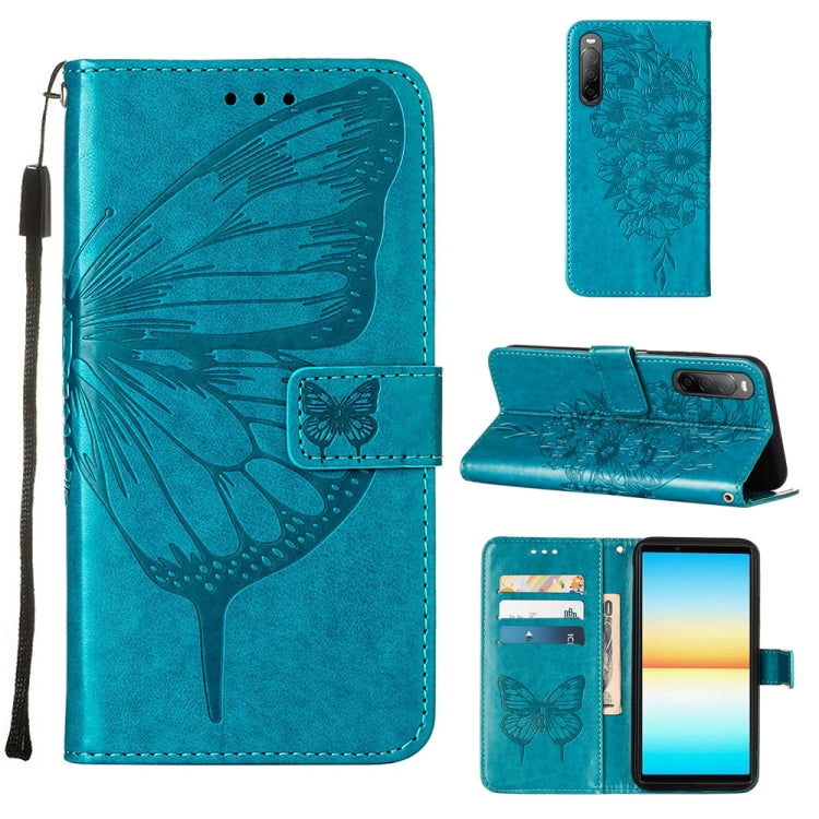 For Sony Xperia 10 IV Embossed Butterfly Leather Phone Case