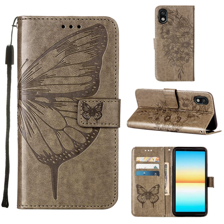 For Sony Xperia ACE III Embossed Butterfly Leather Phone Case