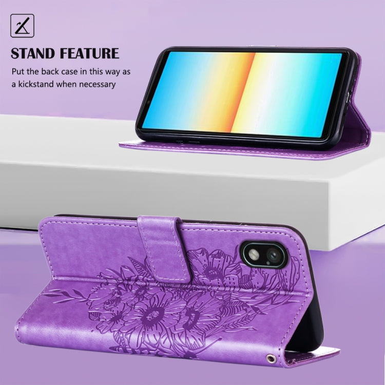 For Sony Xperia ACE III Embossed Butterfly Leather Phone Case