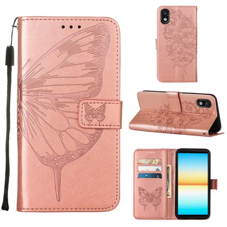 For Sony Xperia ACE III Embossed Butterfly Leather Phone Case