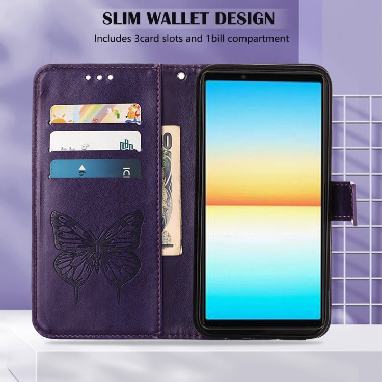 For Sony Xperia ACE III Embossed Butterfly Leather Phone Case