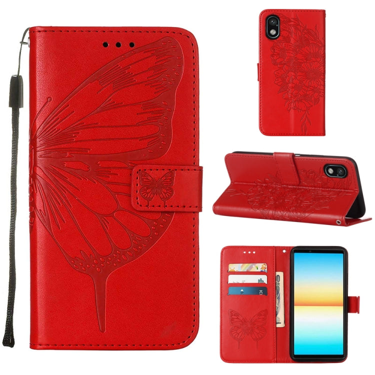 For Sony Xperia ACE III Embossed Butterfly Leather Phone Case