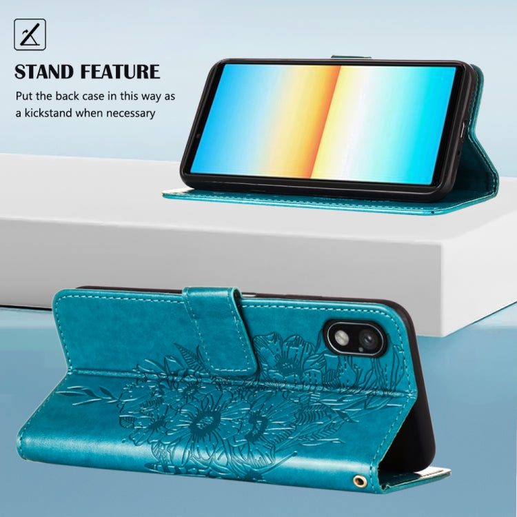 For Sony Xperia ACE III Embossed Butterfly Leather Phone Case