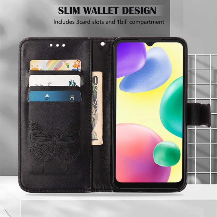 For Xiaomi Redmi 10A Embossed Butterfly Leather Phone Case