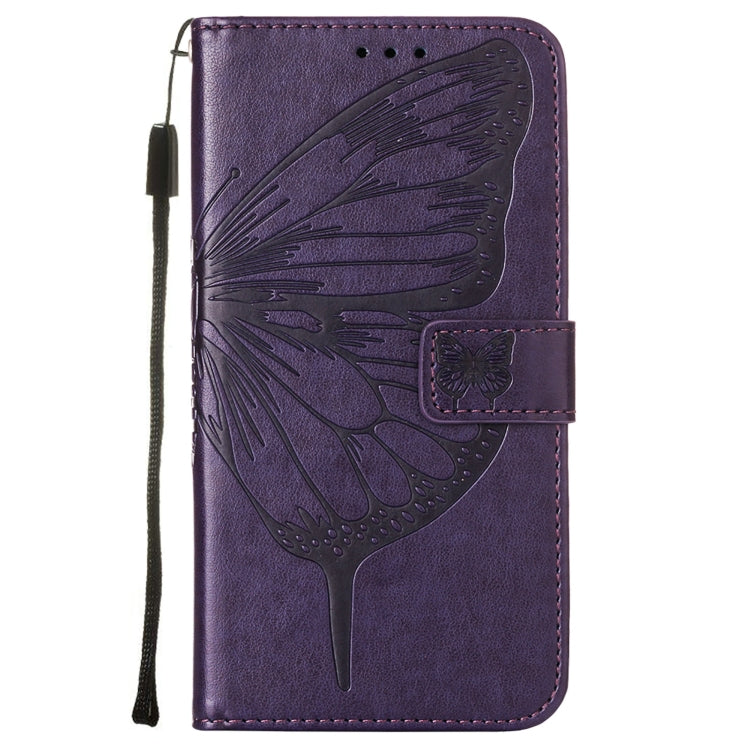 For Samsung Galaxy M33 5G  Embossed Butterfly Leather Phone Case