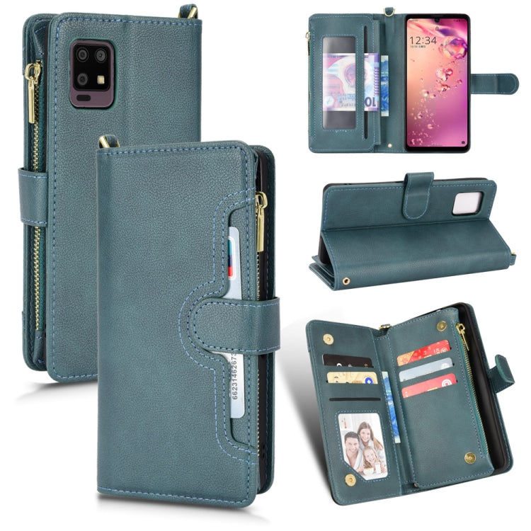 For Sharp Aquos Zero6 / Aquos Air Litchi Texture Zipper Leather Phone Case