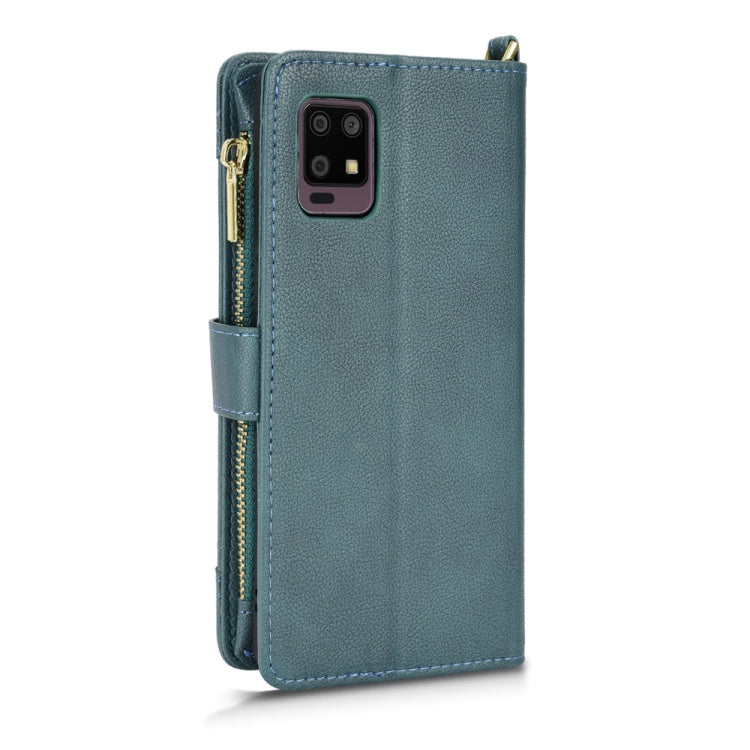 For Sharp Aquos Zero6 / Aquos Air Litchi Texture Zipper Leather Phone Case