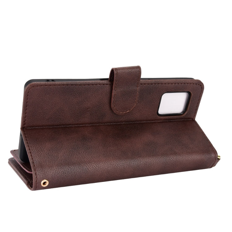 For Sharp Aquos Zero6 / Aquos Air Litchi Texture Zipper Leather Phone Case