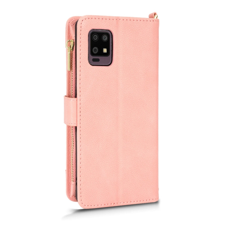 For Sharp Aquos Zero6 / Aquos Air Litchi Texture Zipper Leather Phone Case