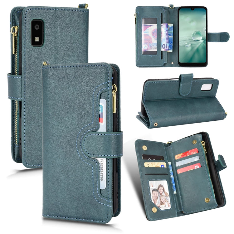 For Sharp Aquos Wish Litchi Texture Zipper Leather Phone Case