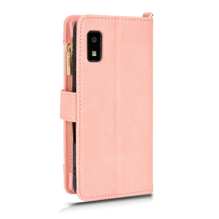 For Sharp Aquos Wish Litchi Texture Zipper Leather Phone Case