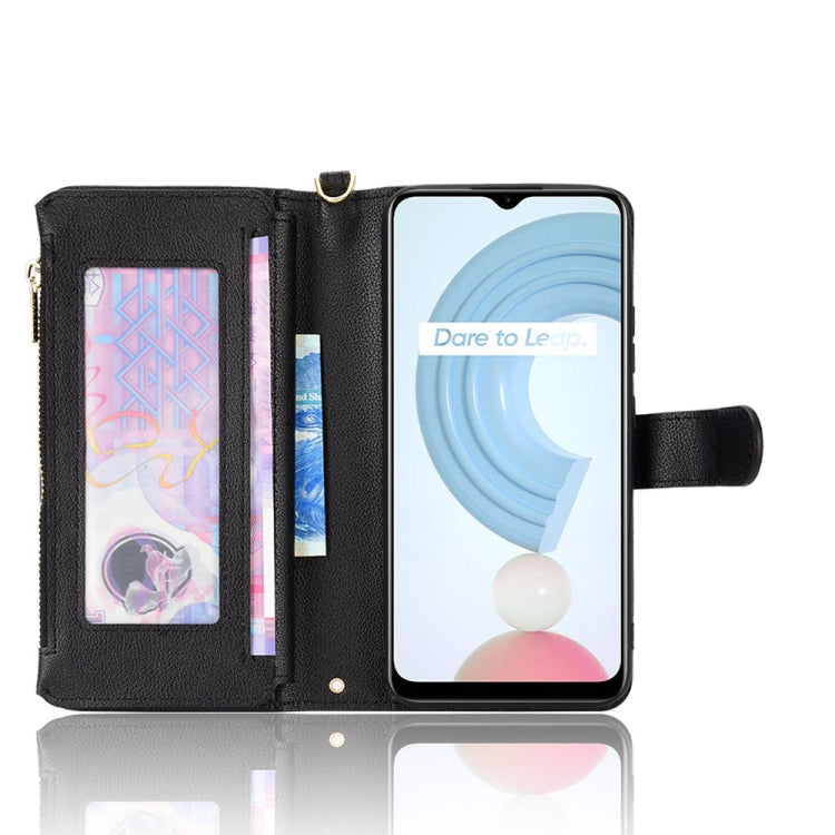 For OPPO Realme C21Y Litchi Texture Zipper Leather Phone Case