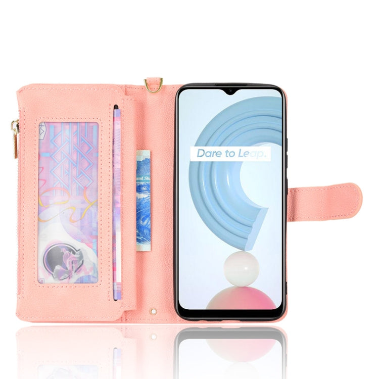 For OPPO Realme C21Y Litchi Texture Zipper Leather Phone Case