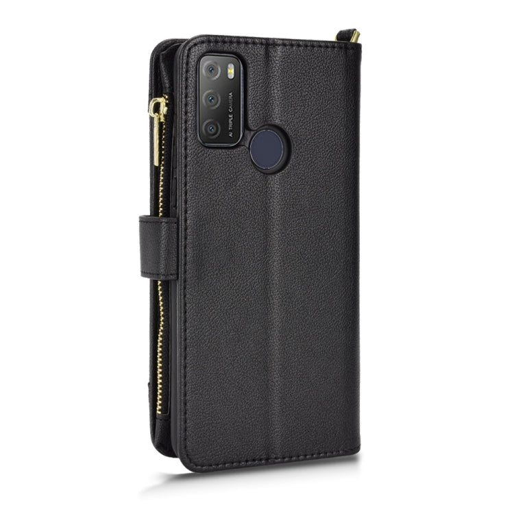For Alcatel 1S 2021 / 3L 2021 Litchi Texture Zipper Leather Phone Case
