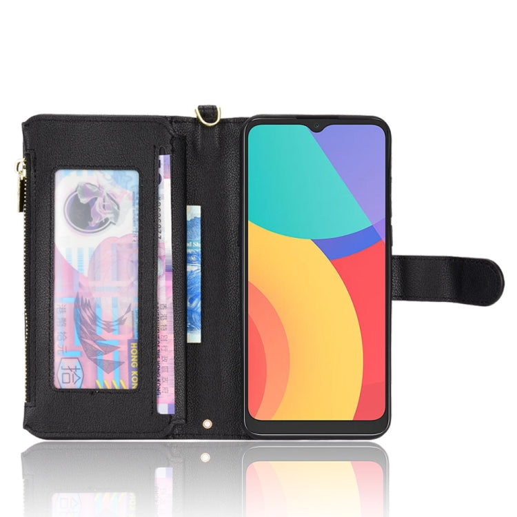 For Alcatel 1S 2021 / 3L 2021 Litchi Texture Zipper Leather Phone Case