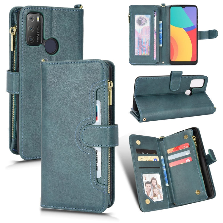 For Alcatel 1S 2021 / 3L 2021 Litchi Texture Zipper Leather Phone Case