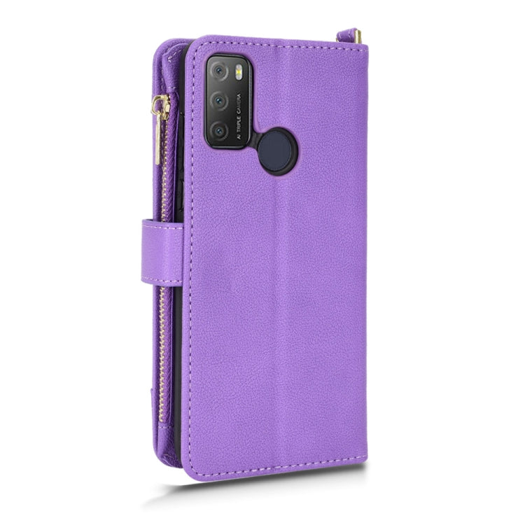 For Alcatel 1S 2021 / 3L 2021 Litchi Texture Zipper Leather Phone Case