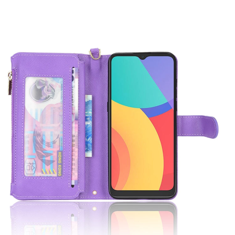 For Alcatel 1S 2021 / 3L 2021 Litchi Texture Zipper Leather Phone Case