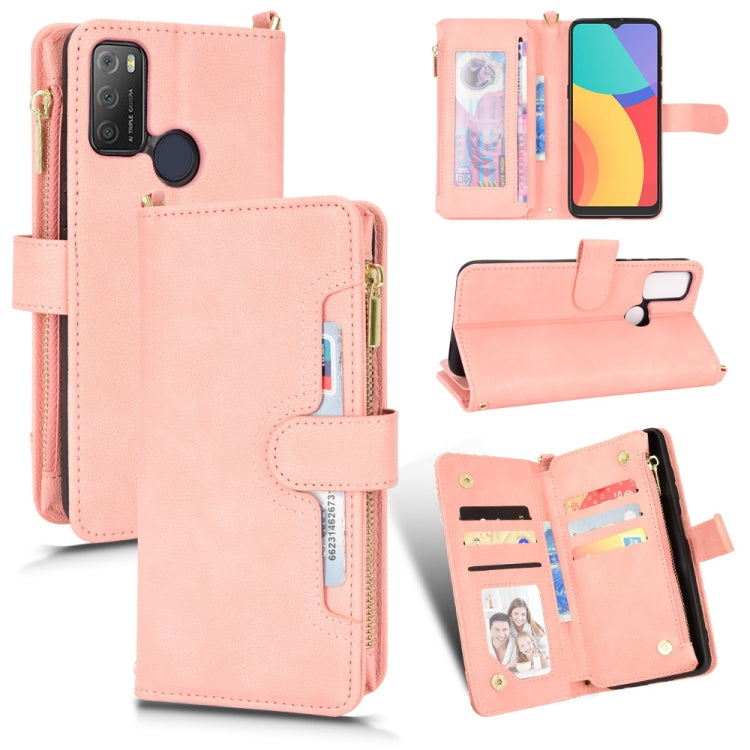 For Alcatel 1S 2021 / 3L 2021 Litchi Texture Zipper Leather Phone Case