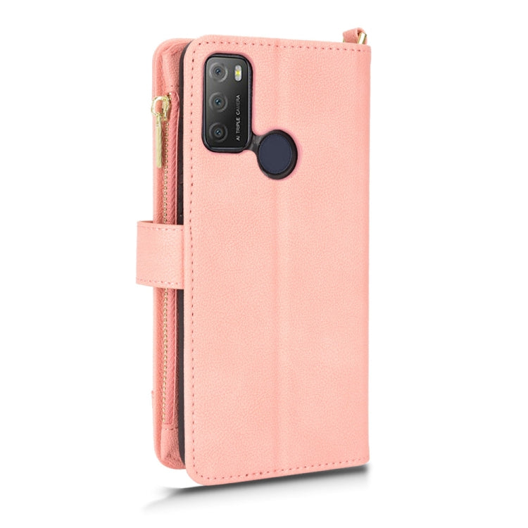 For Alcatel 1S 2021 / 3L 2021 Litchi Texture Zipper Leather Phone Case