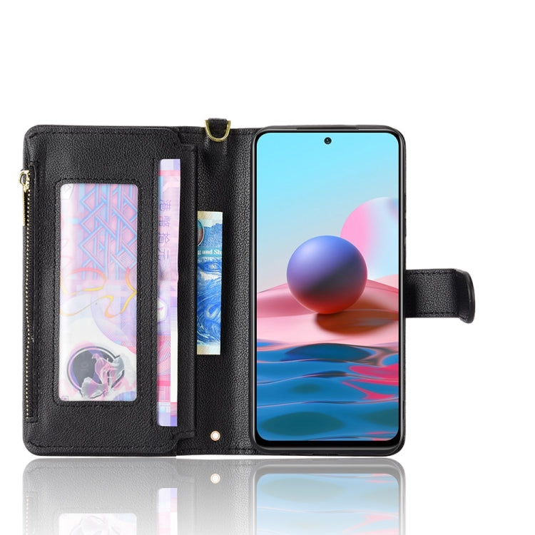 For Xiaomi Redmi Note 10 4G / Note 10S Litchi Texture Zipper Leather Phone Case