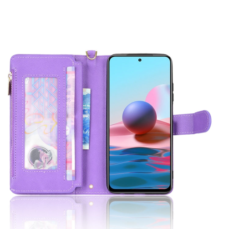 For Xiaomi Redmi Note 10 4G / Note 10S Litchi Texture Zipper Leather Phone Case