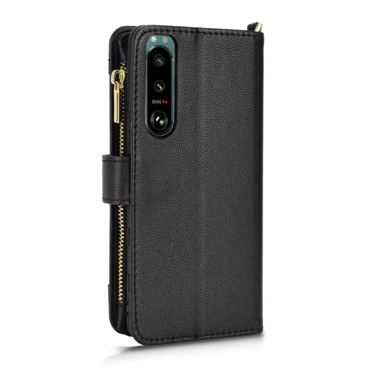 For Sony Xperia 5 III Litchi Texture Zipper Leather Phone Case