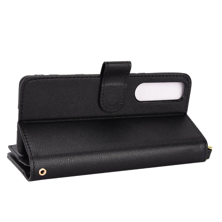 For Sony Xperia 5 III Litchi Texture Zipper Leather Phone Case