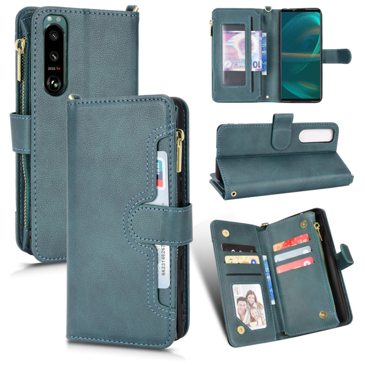 For Sony Xperia 5 III Litchi Texture Zipper Leather Phone Case