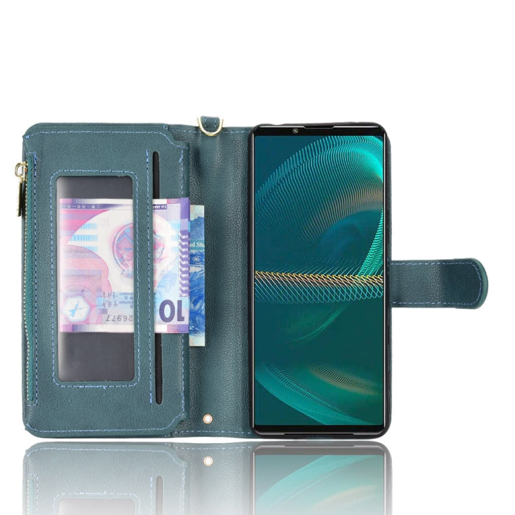 For Sony Xperia 5 III Litchi Texture Zipper Leather Phone Case