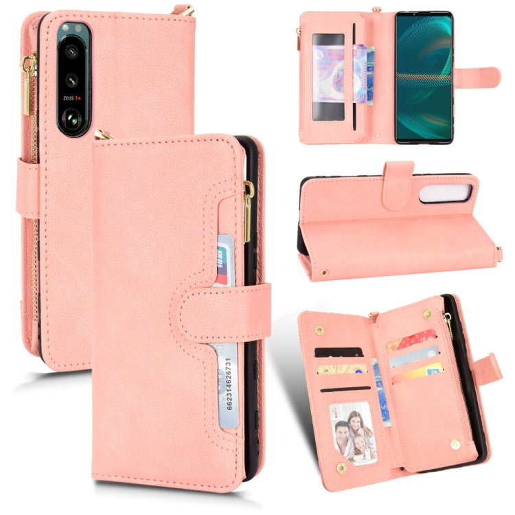 For Sony Xperia 5 III Litchi Texture Zipper Leather Phone Case