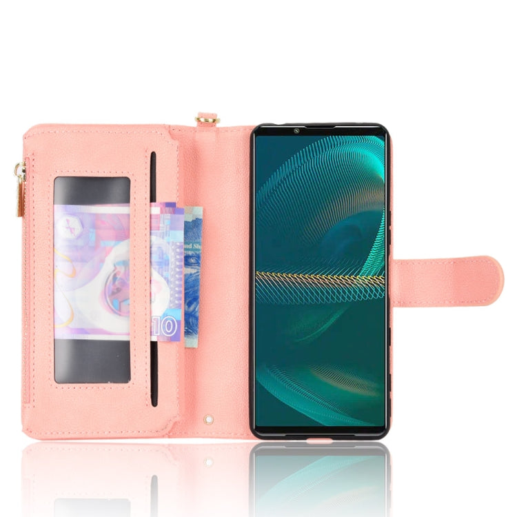 For Sony Xperia 5 III Litchi Texture Zipper Leather Phone Case