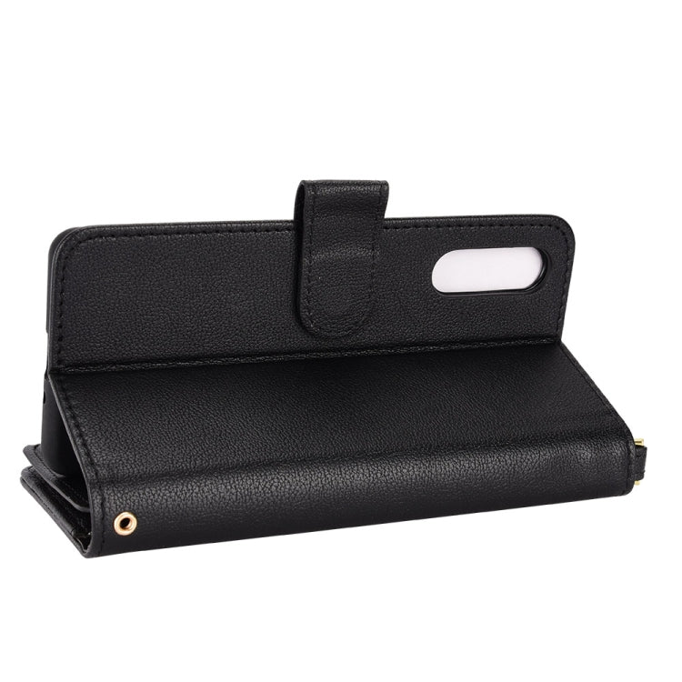 For Sony Xperia 10 III Litchi Texture Zipper Leather Phone Case