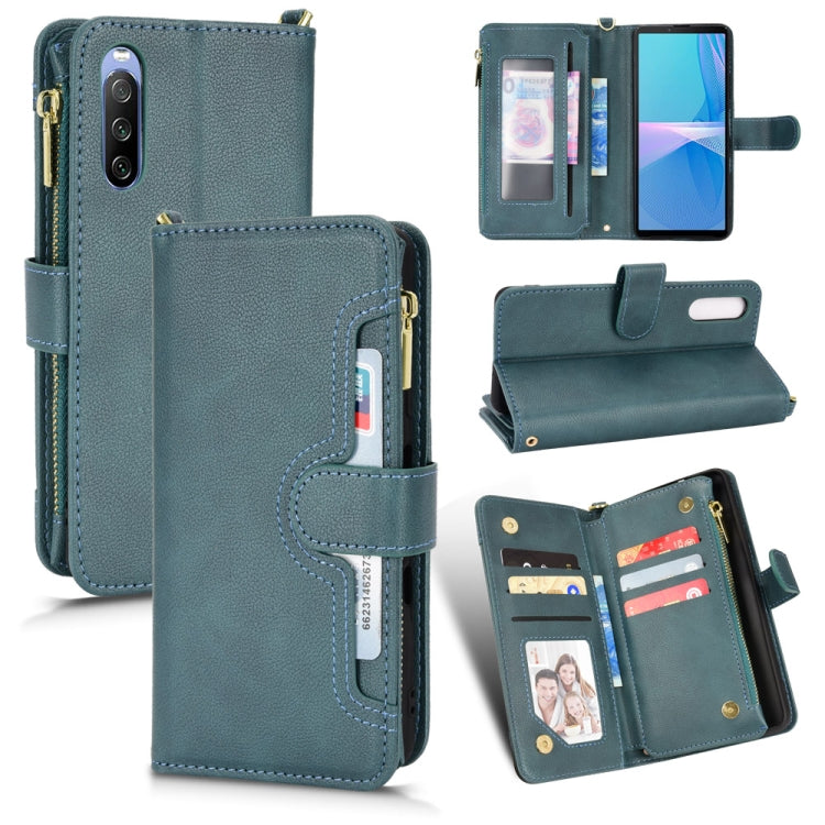 For Sony Xperia 10 III Litchi Texture Zipper Leather Phone Case