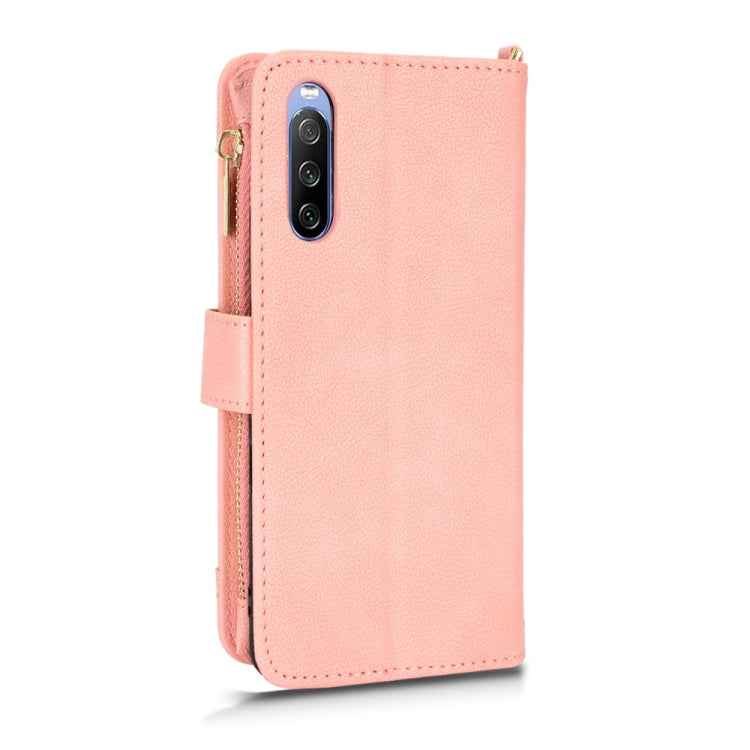 For Sony Xperia 10 III Litchi Texture Zipper Leather Phone Case
