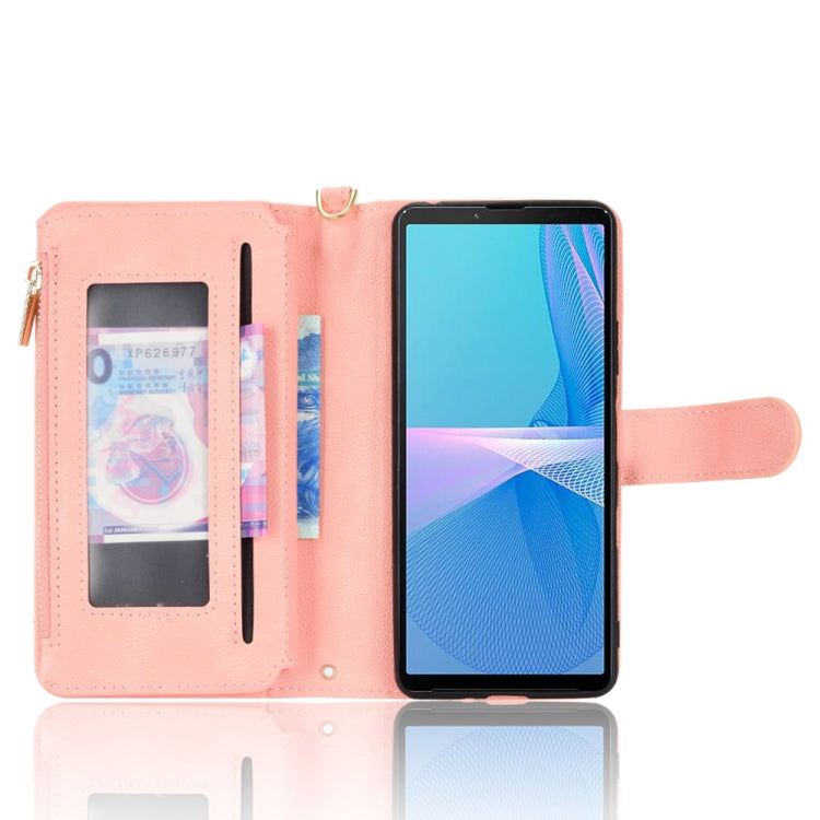 For Sony Xperia 10 III Litchi Texture Zipper Leather Phone Case