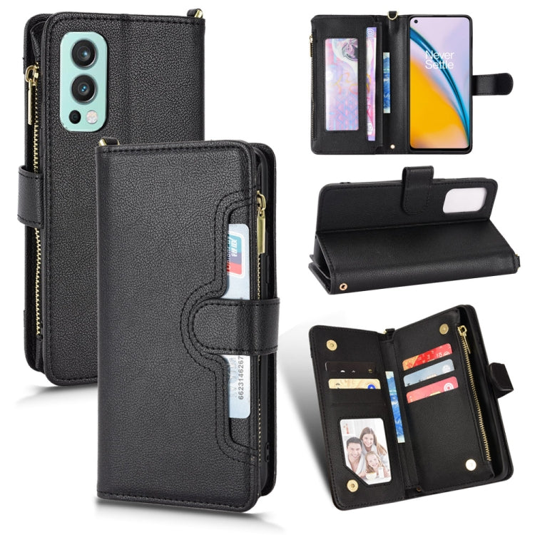 For OnePlus Nord 2 5G Litchi Texture Zipper Leather Phone Case