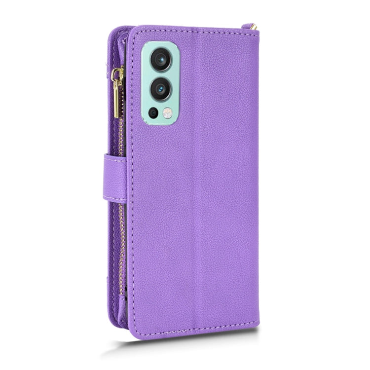 For OnePlus Nord 2 5G Litchi Texture Zipper Leather Phone Case