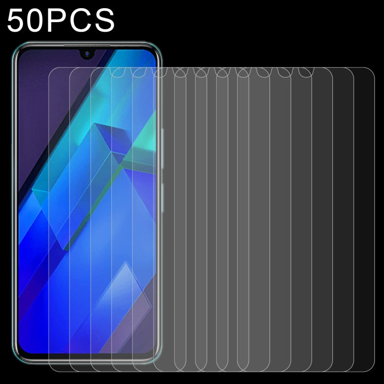 50 PCS 0.26mm 9H 2.5D Tempered Glass Film For Infinix Note 12i
