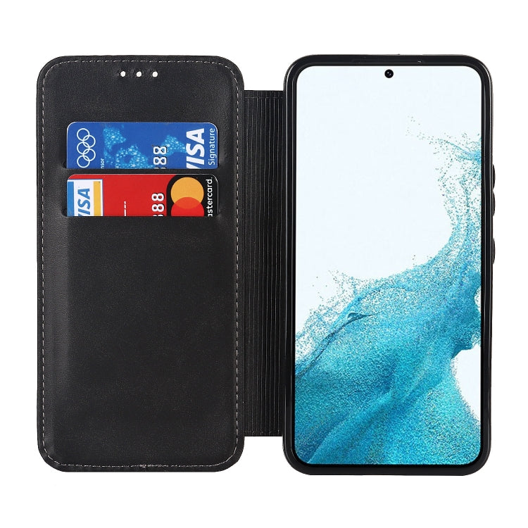 For Samsung Galaxy S22 5G Knight Magnetic Suction Leather Phone Case