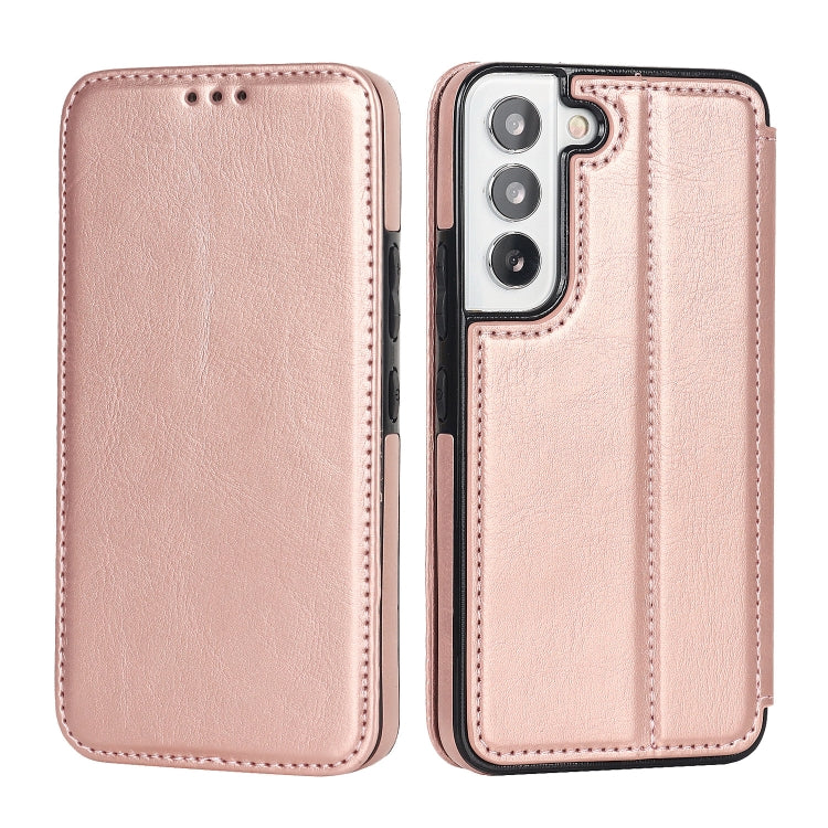 For Samsung Galaxy S22 5G Knight Magnetic Suction Leather Phone Case