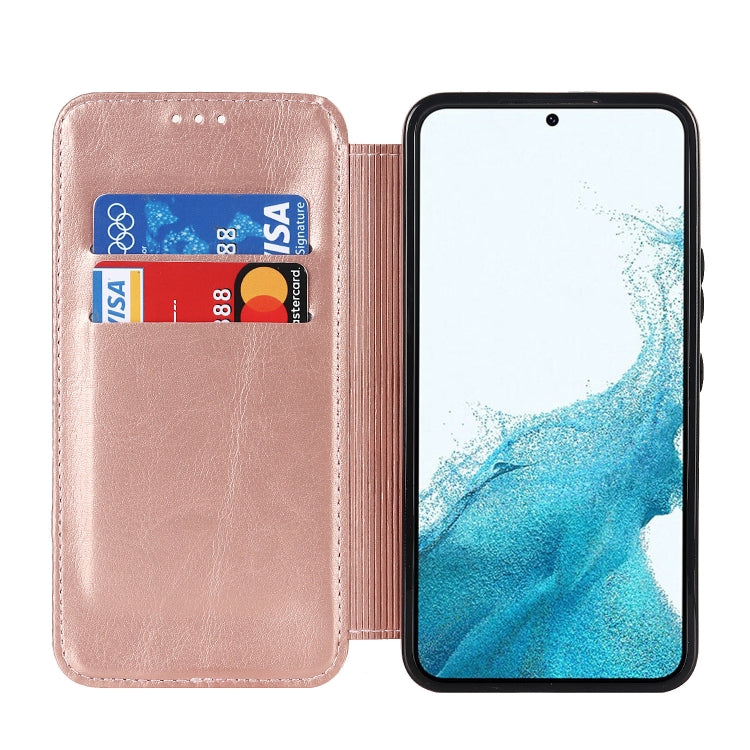 For Samsung Galaxy S22 5G Knight Magnetic Suction Leather Phone Case