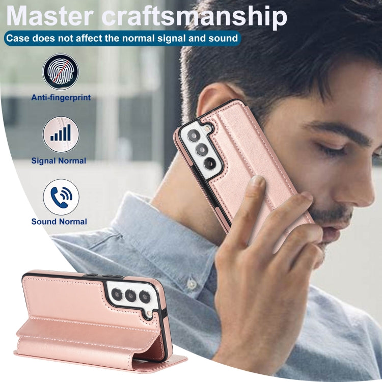For Samsung Galaxy S22 5G Knight Magnetic Suction Leather Phone Case