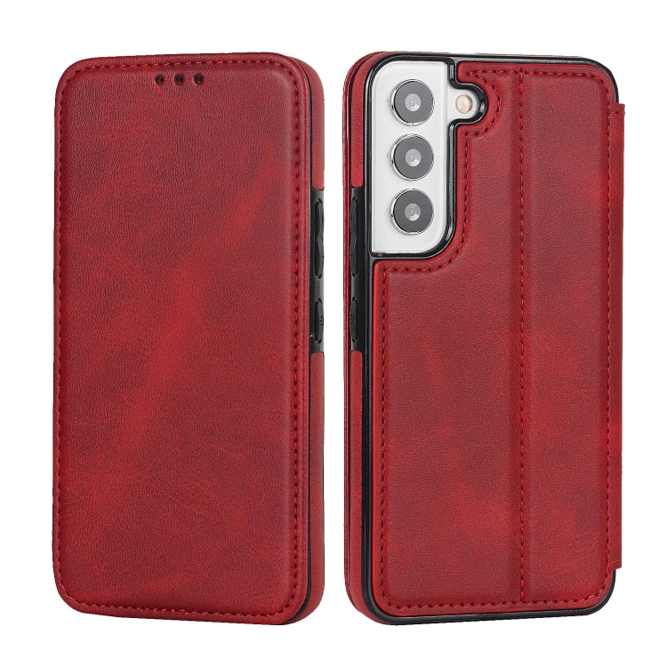 For Samsung Galaxy S22 5G Knight Magnetic Suction Leather Phone Case
