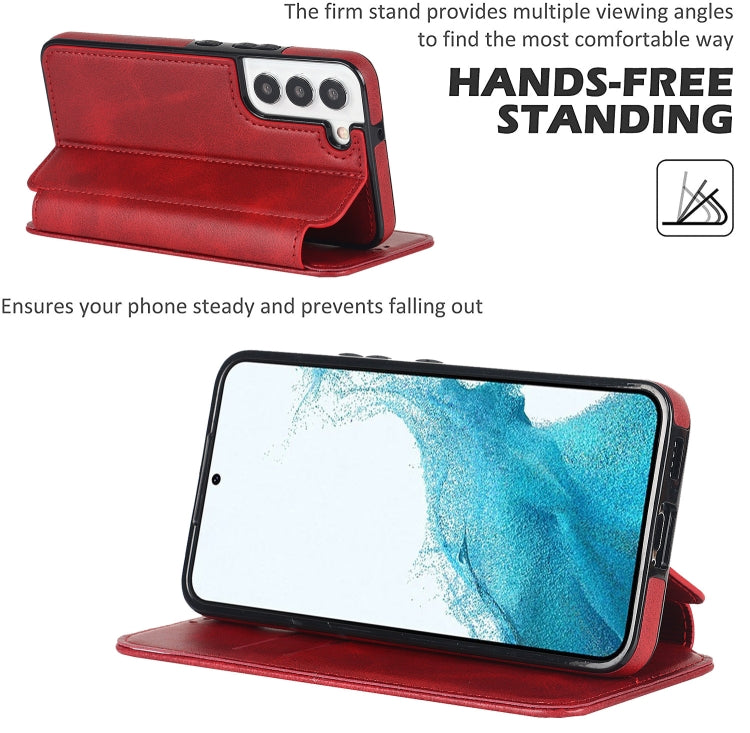 For Samsung Galaxy S22 5G Knight Magnetic Suction Leather Phone Case